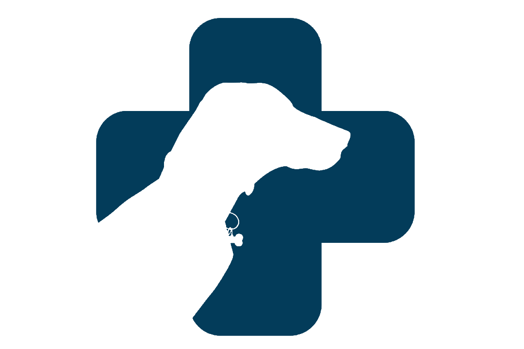 icon of a dog silhouette on a medical cross